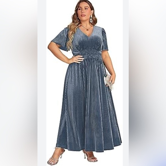 Simplee Apparel Women's Blue Maxi Dress Size 3XL  ( E - 21 ) - Picture 1 of 8